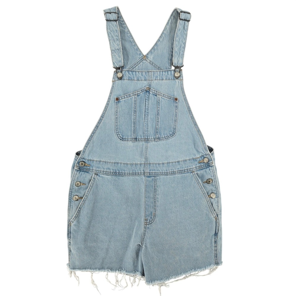 Old Navy Light Wash Denim Short Overalls